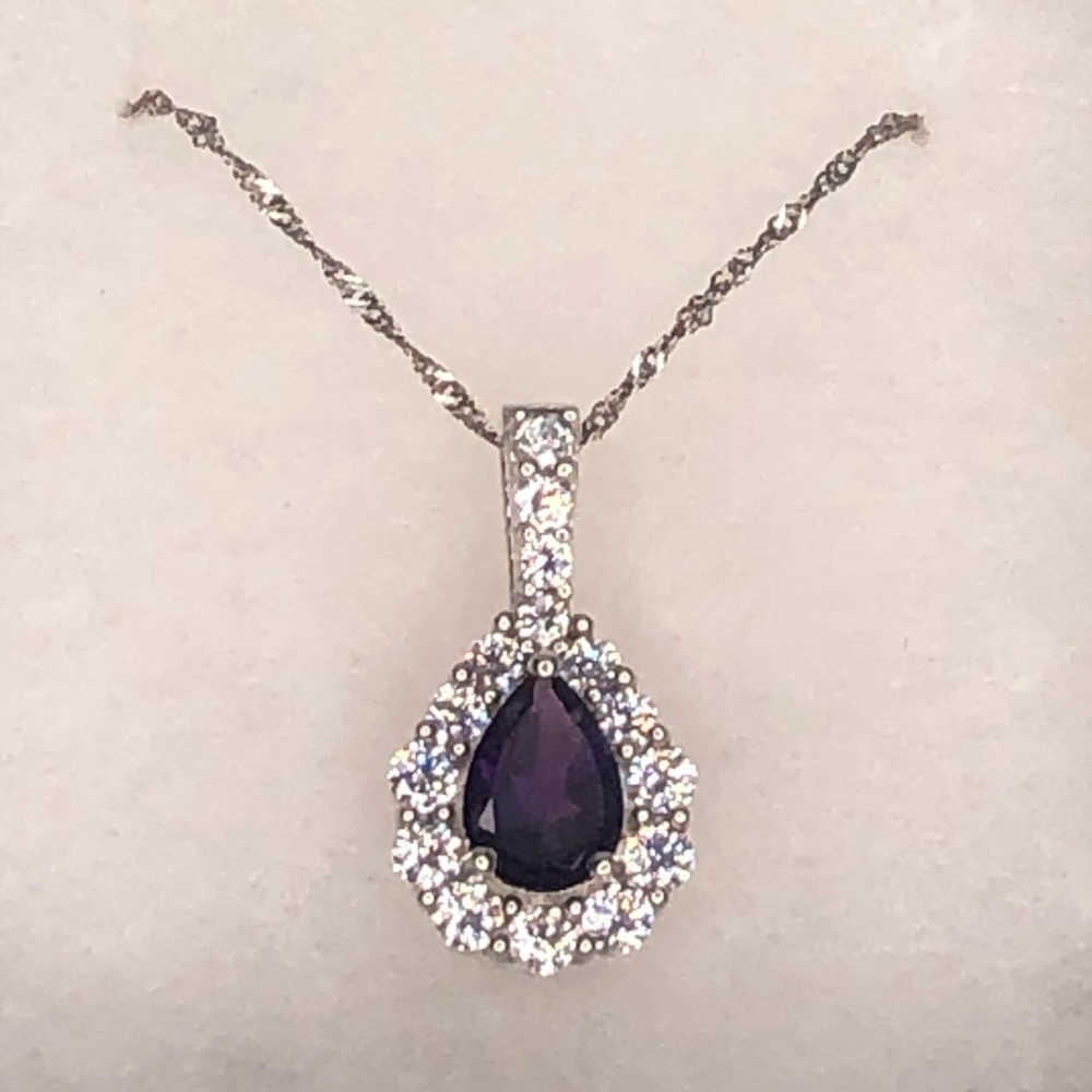 Vintage Sterling Amethyst Necklace